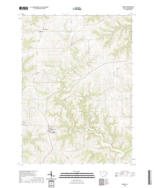 Andrew, IA — USGS 7.5-minute topo (2022)