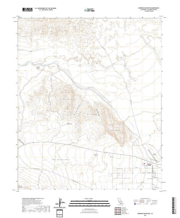 Borrego Mountain, CA — USGS 7.5-minute topo (2021)