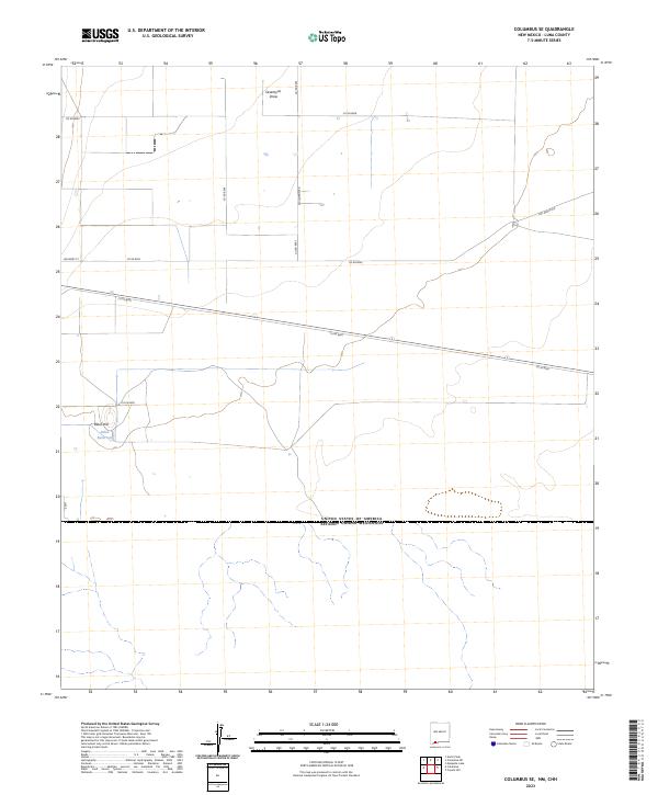 Columbus SE, NM,CHH, US — USGS 7.5-minute topo (2023)