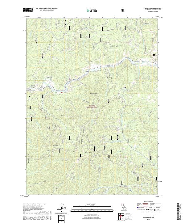 Horse Creek, CA — USGS 7.5-minute topo (2021)