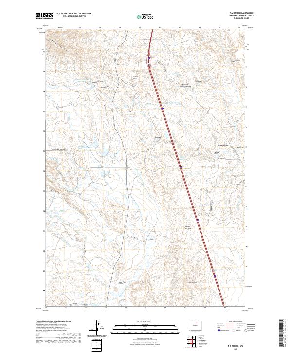 T A Ranch, WY — USGS 7.5-minute topo (2021)