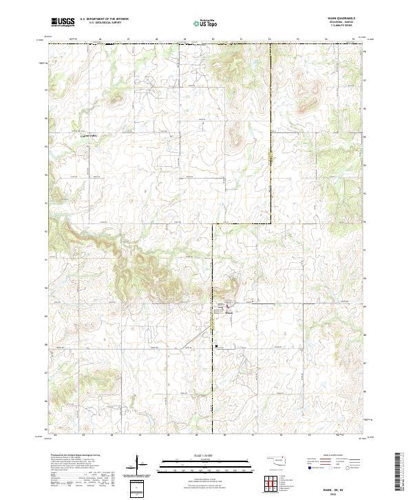 Wann, OK-KS — USGS 7.5-minute topo (2022)