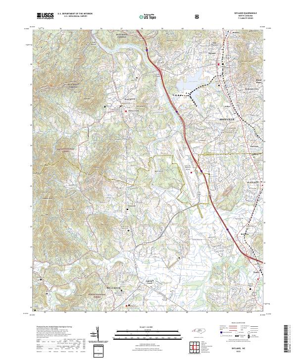 Skyland, NC — USGS 7.5-minute topo (2022)