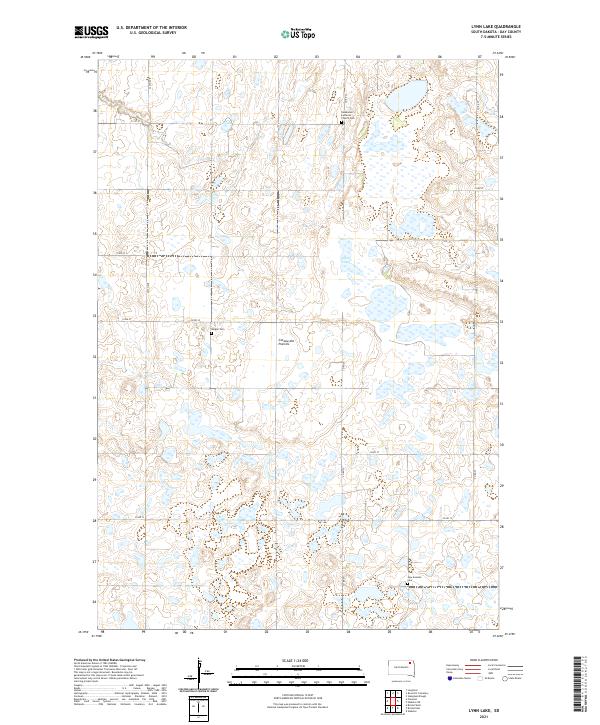 Lynn Lake, SD — USGS 7.5-minute topo (2021)