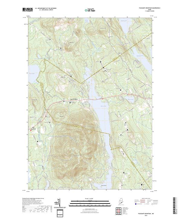 Pleasant Mountain, ME — USGS 7.5-minute topo (2024)
