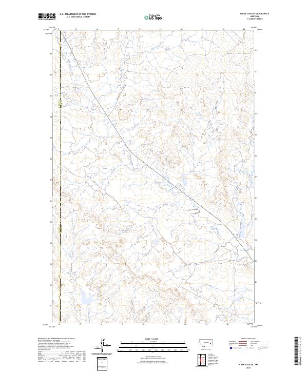 N Bar Coulee, MT — USGS 7.5-minute topo (2024)