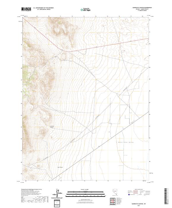 Gandolfo Canyon, NV — USGS 7.5-minute topo (2021)