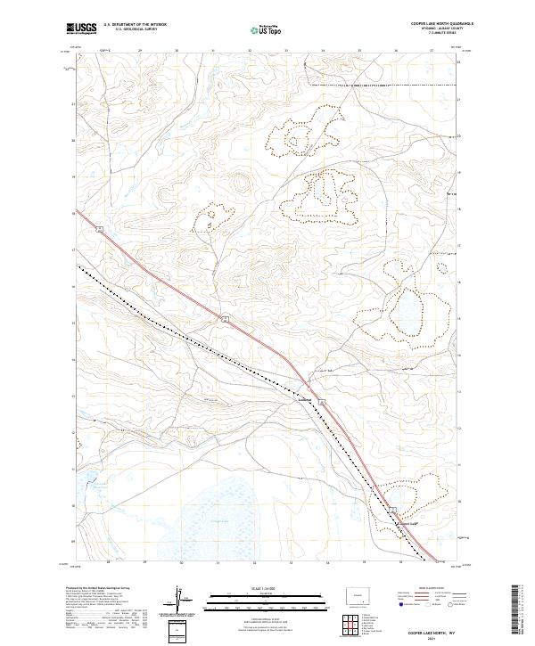 Cooper Lake North, WY — USGS 7.5-minute topo (2021)