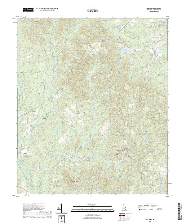 Paulding, MS — USGS 7.5-minute topo (2024)