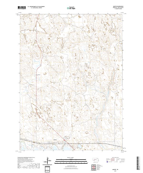 Martin, NE — USGS 7.5-minute topo (2021)