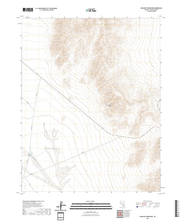 Crescent Reservoir, NV — USGS 7.5-minute topo (2021)