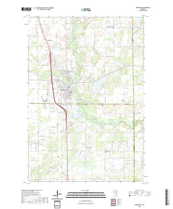 Princeton, MN — USGS 7.5-minute topo (2022)