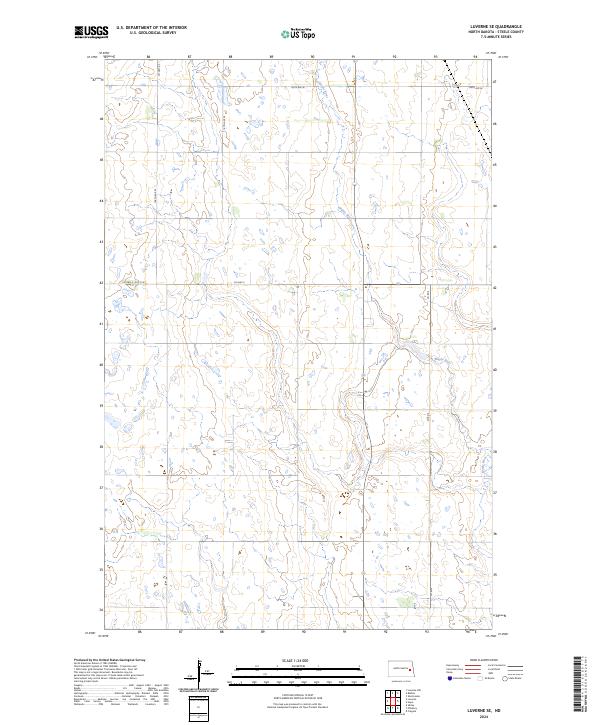 Luverne SE, ND — USGS 7.5-minute topo (2024)