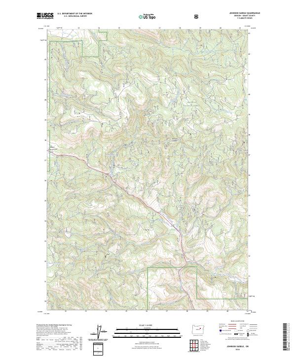 Johnson Saddle, OR — USGS 7.5-minute topo (2024)