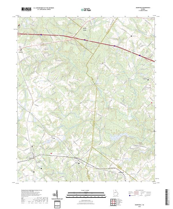 Mansfield, GA — USGS 7.5-minute topo (2024)