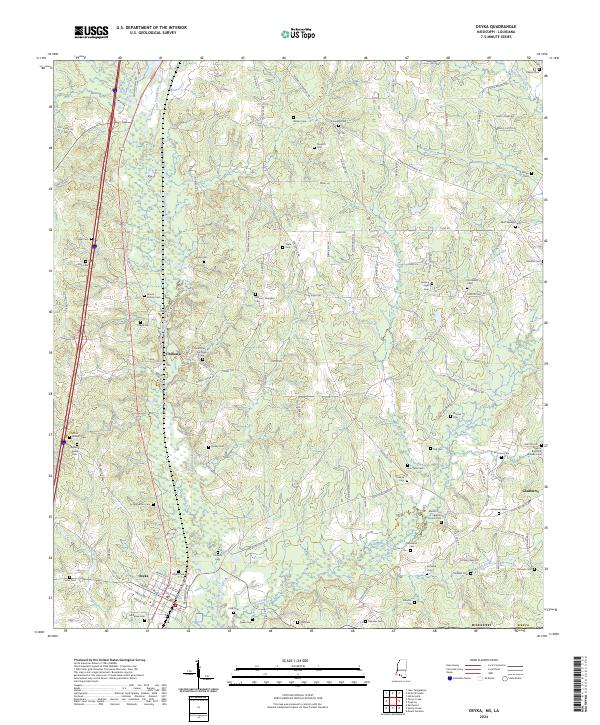 Osyka, MS-LA — USGS 7.5-minute topo (2024)