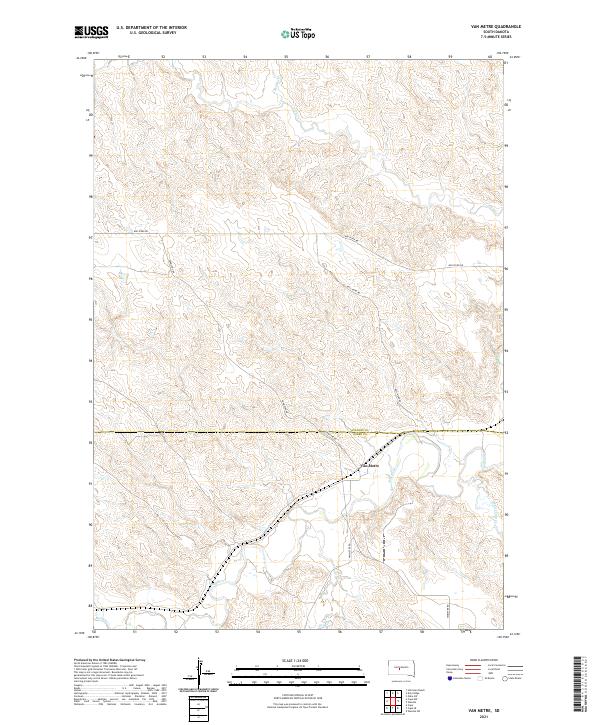 Van Metre, SD — USGS 7.5-minute topo (2021)