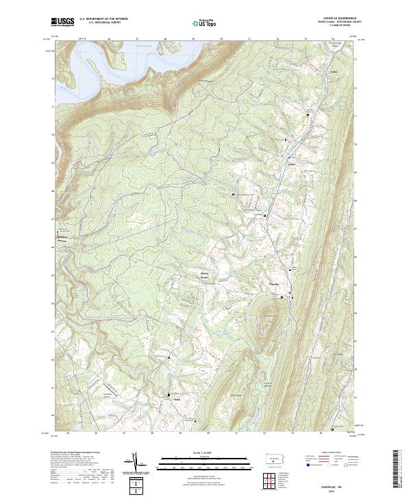 Cassville, PA — USGS 7.5-minute topo (2023)