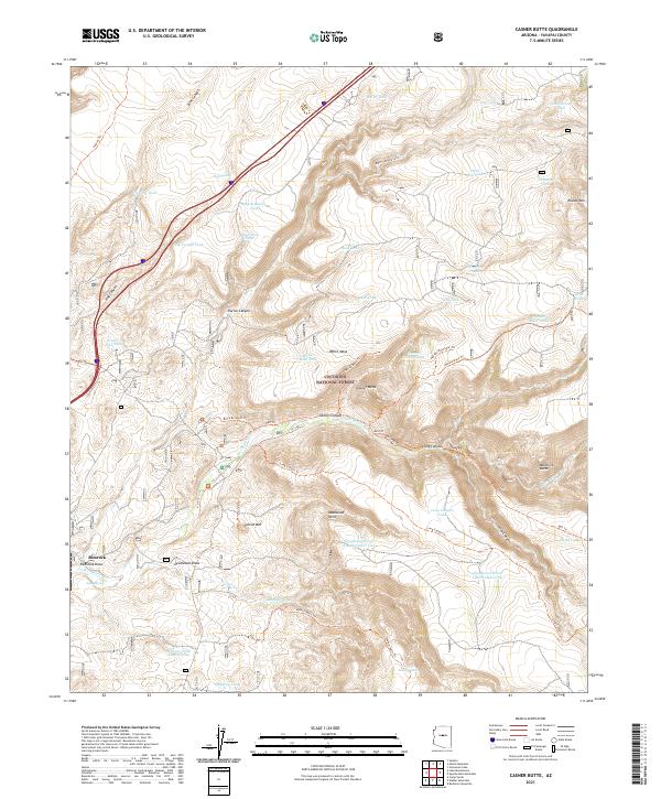 Casner Butte, AZ — USGS 7.5-minute topo (2021)