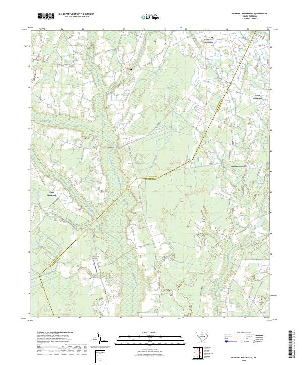 Hebron Crossroads, SC — USGS 7.5-minute topo (2024)