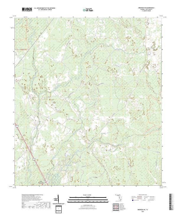 Bronson SW, FL — USGS 7.5-minute topo (2024)