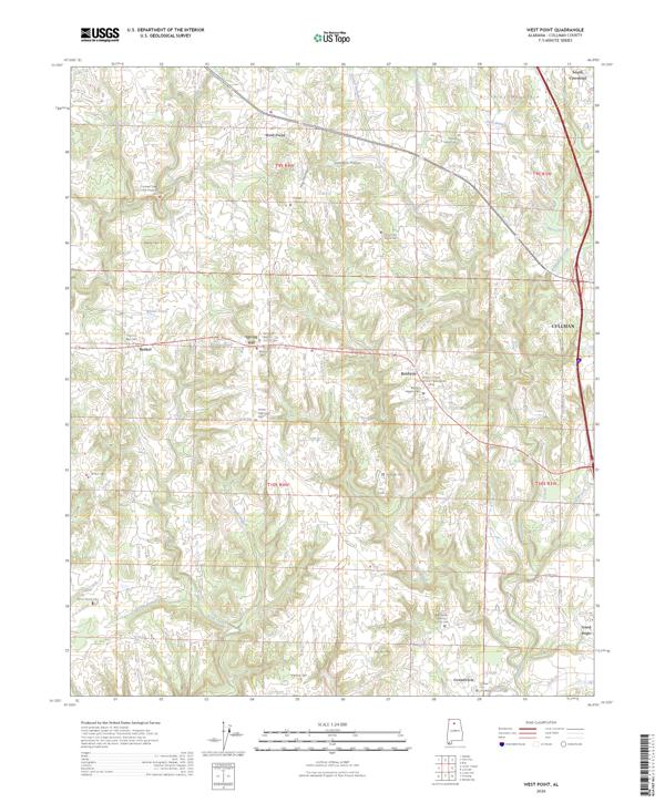 West Point, AL — USGS 7.5-minute topo (2026)