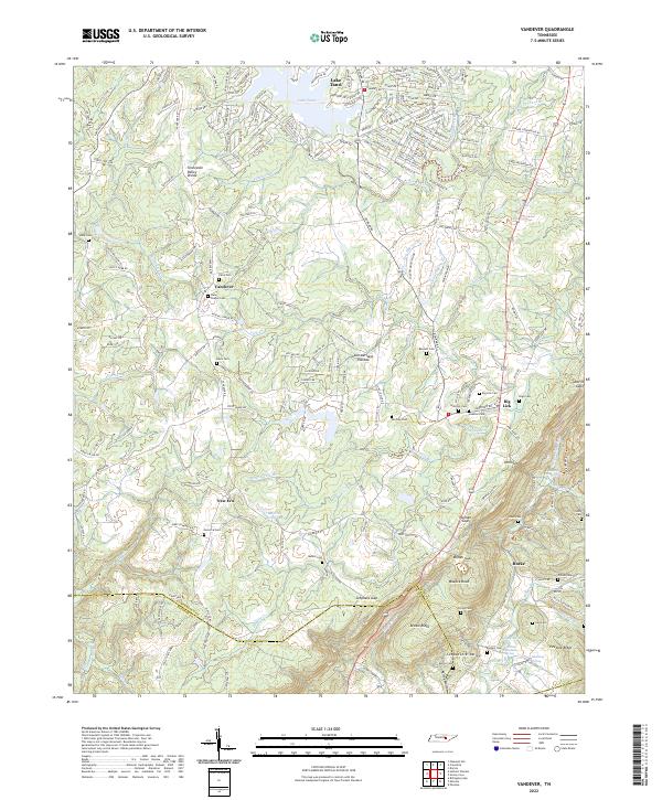 Vandever, TN — USGS 7.5-minute topo (2022)