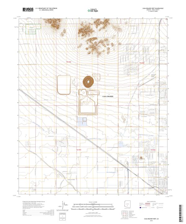 Casa Grande West, AZ — USGS 7.5-minute topo (2026)