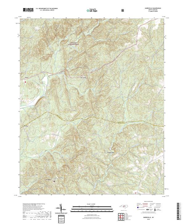 Harrisville, NC — USGS 7.5-minute topo (2022)