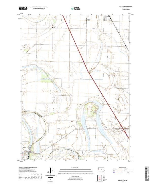 Onawa SW, IA-NE — USGS 7.5-minute topo (2022)