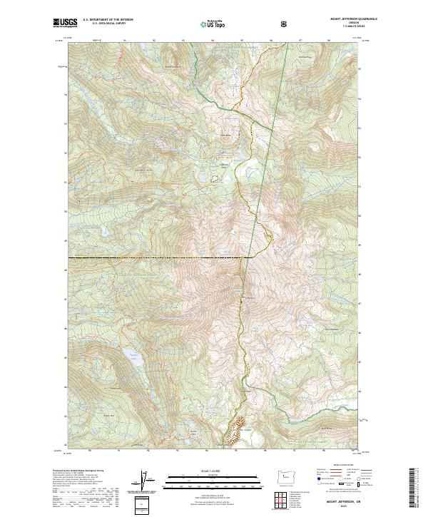 Mount Jefferson, OR — USGS 7.5-minute topo (2023)