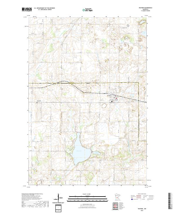 Watkins, MN — USGS 7.5-minute topo (2022)