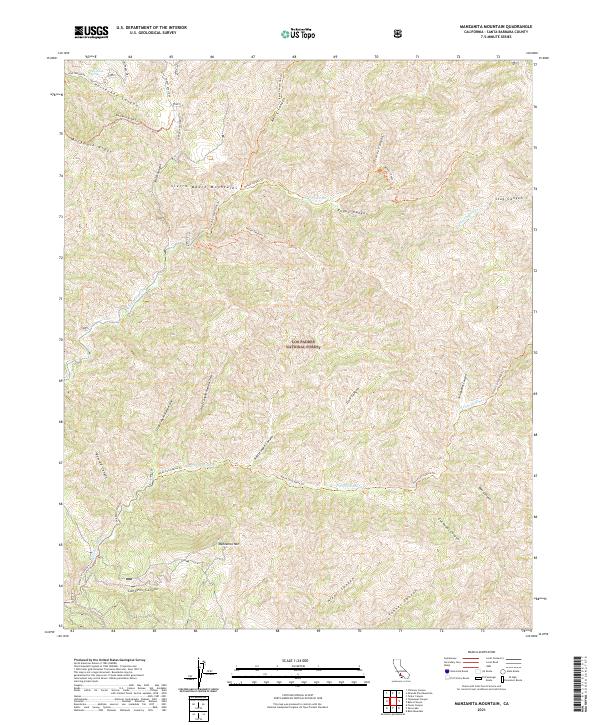 Manzanita Mountain, CA — USGS 7.5-minute topo (2021)