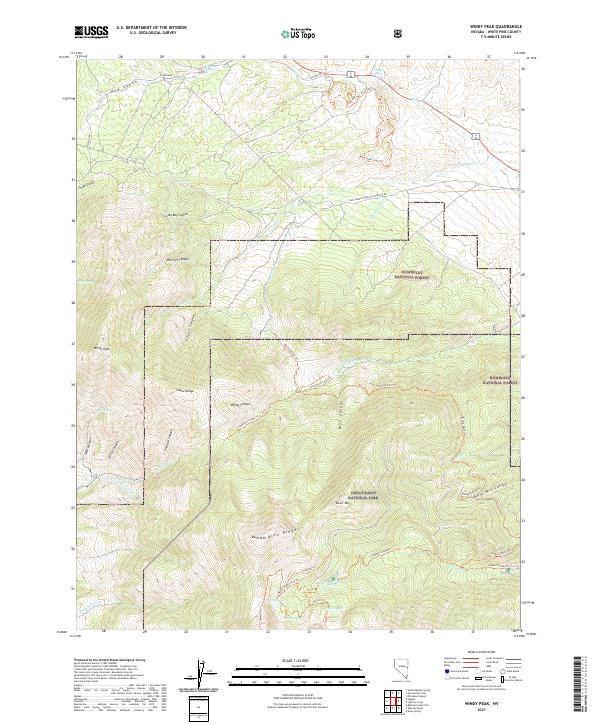 Windy Peak, NV — USGS 7.5-minute topo (2021)