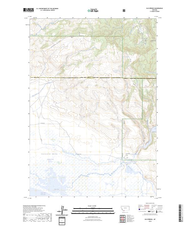 Elk Springs, MT — USGS 7.5-minute topo (2024)