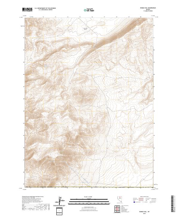 Sixmile Hill, NV — USGS 7.5-minute topo (2023)