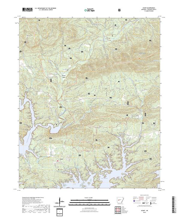 Avant, AR — USGS 7.5-minute topo (2024)