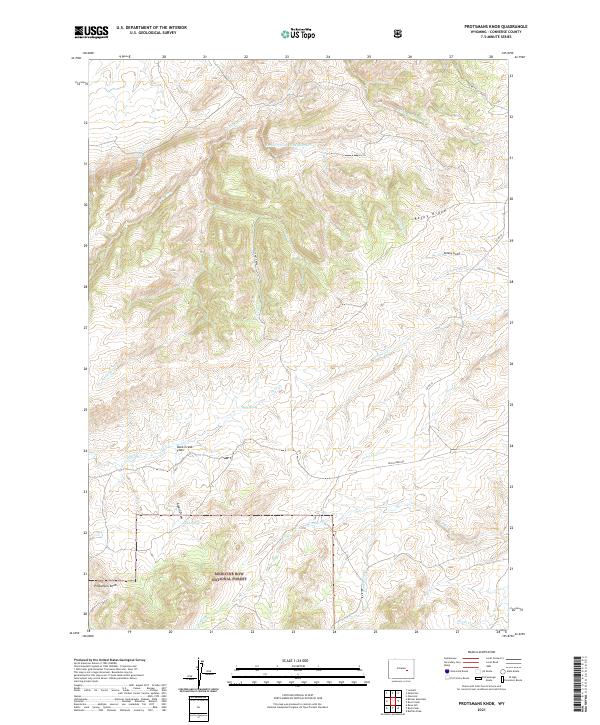 Protsmans Knob, WY — USGS 7.5-minute topo (2021)