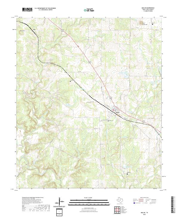 Mullin, TX — USGS 7.5-minute topo (2022)