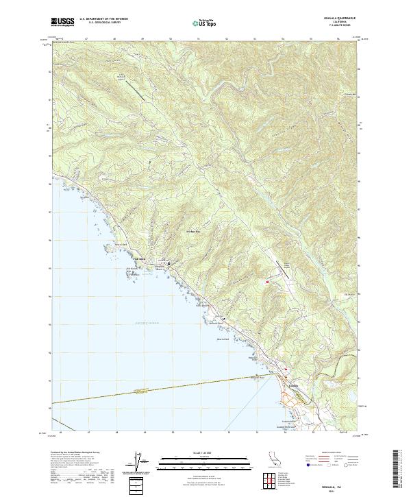 Gualala, CA — USGS 7.5-minute topo (2021)