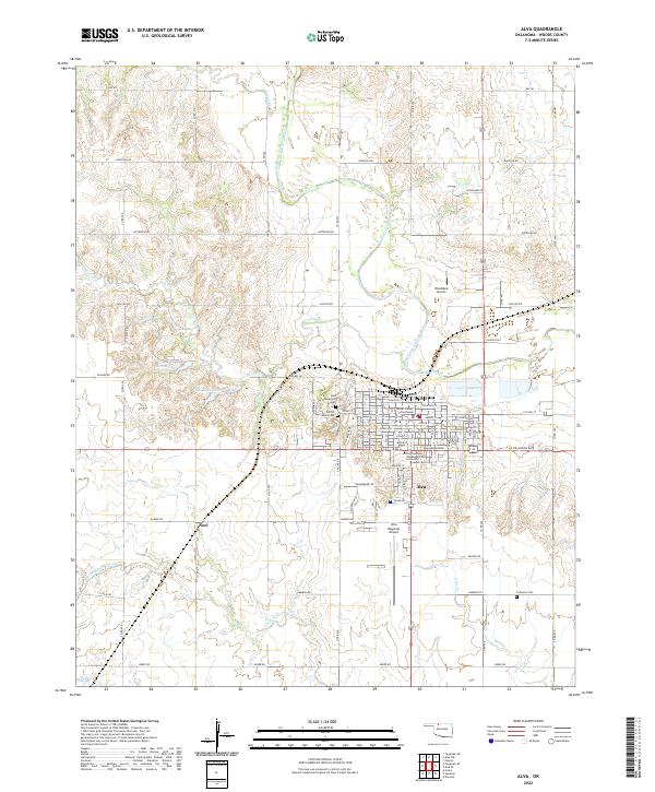 Alva, OK — USGS 7.5-minute topo (2022)