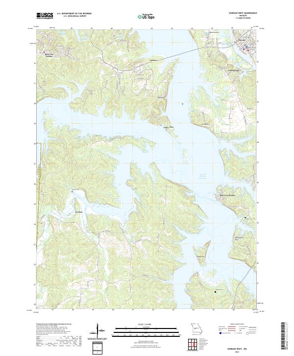 Warsaw West, MO — USGS 7.5-minute topo (2021)