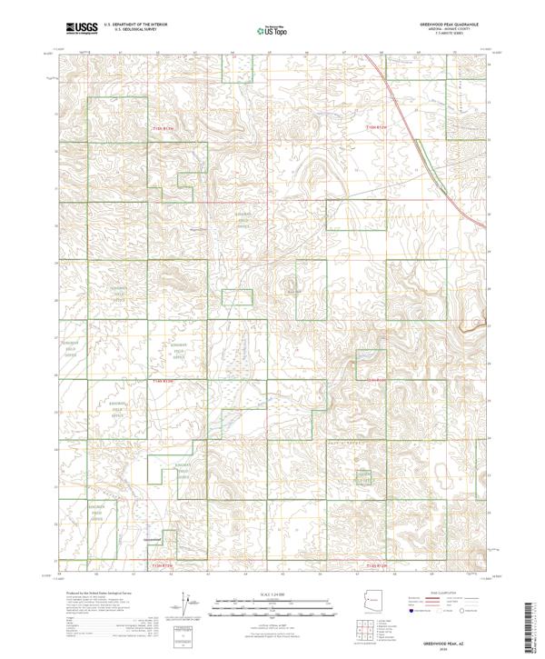 Greenwood Peak, AZ — USGS 7.5-minute topo (2026)