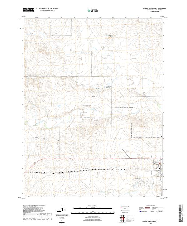 Sharon Springs West, KS — USGS 7.5-minute topo (2022)
