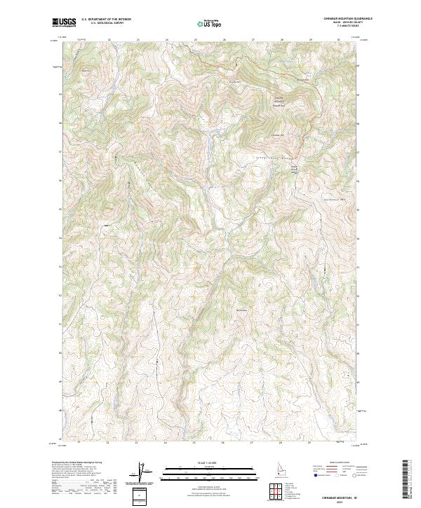 Cinnabar Mountain, ID — USGS 7.5-minute topo (2023)