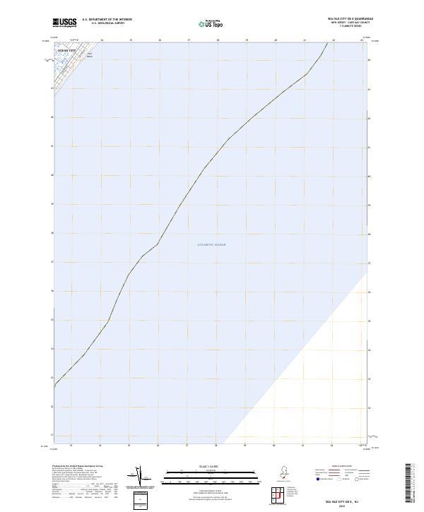 Sea Isle City OE E, NJ — USGS 7.5-minute topo (2023)