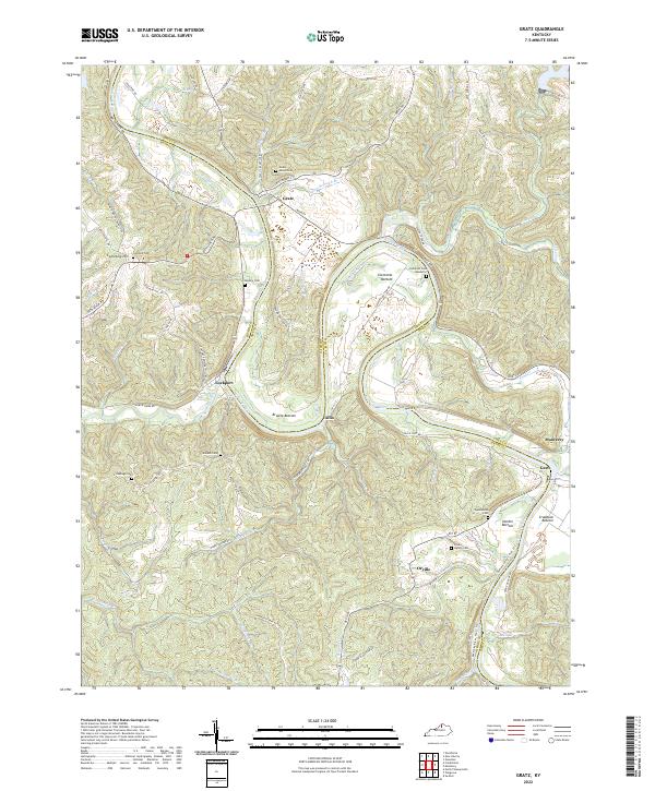 Gratz, KY — USGS 7.5-minute topo (2022)