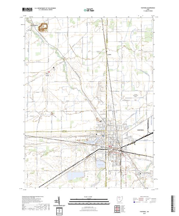 Fostoria, OH — USGS 7.5-minute topo (2023)