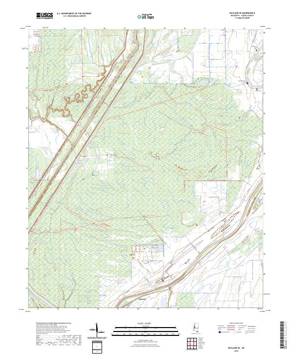 Bayland SE, MS — USGS 7.5-minute topo (2024)