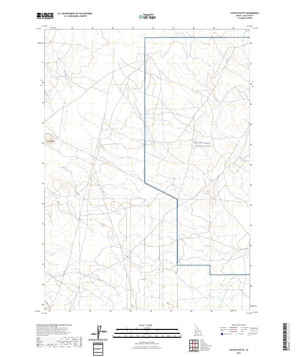 Coyote Butte, ID — USGS 7.5-minute topo (2023)